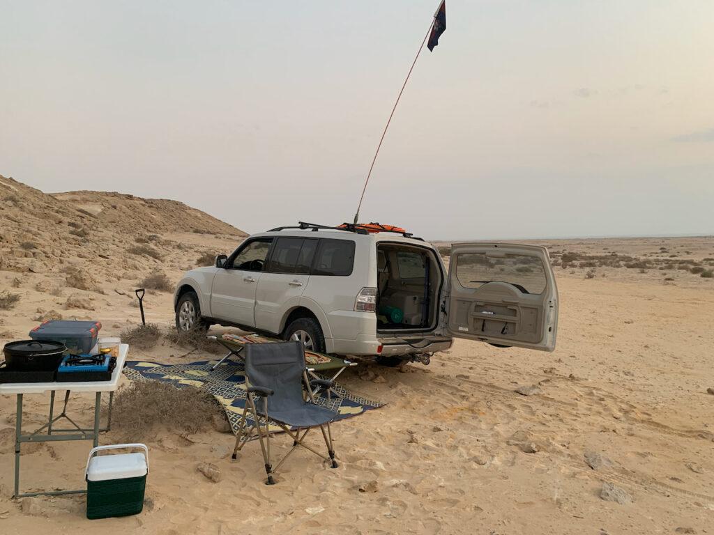 Camping in the desert