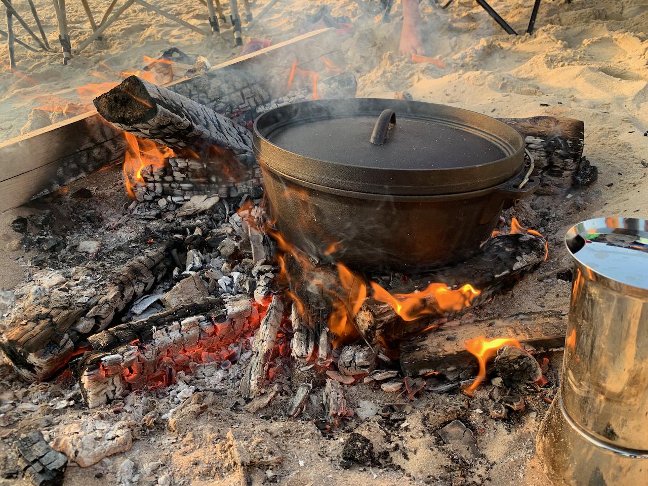 Camp Oven on coals